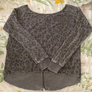 Leopard off shoulder sweater